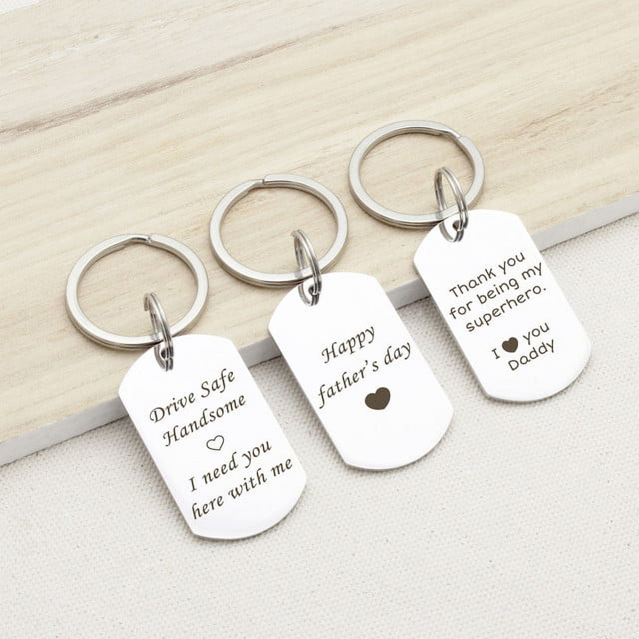 One Year Anniversary Dogtag Keychain for Men