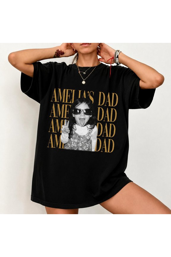 Personalized Fathers Day Shirt With Kids Photo, Custom Dad Vintage Photo, Graphic T-Shirt