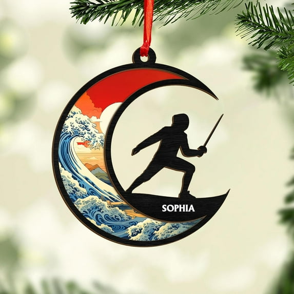 Personalized Fencing Christmas Ornament, Fencing Lovers Ornament, Fencing Acrylic Ornament, Christmas Fencer Decor, Fencing Player Ornament Xmas Keepsakes 2025, Great Gift for Fencer (FC 6) - 3911