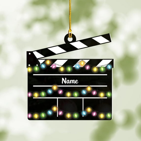 Personalized Film Clapboard Ornament Movie Clapper Christmas Ornaments Film Clapboard Ornament Film Clapper Ornament Director Clapboard Christmas Ornament Movie Clapperboard Theater (Film 6) - 3290