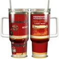thumbnail image 1 of Personalized Firefighter Nutrition Facts Tumbler 40oz with Handle and Straw Custom Name Firefighting Travel Mug Funny Saying Coffee Insulated Cup Fireman Gift Ideas For Him Men Women, 1 of 6