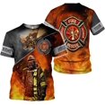 thumbnail image 1 of Personalized Firefighter Shirt, Fire Department Shirt, Fireman Shirt, Firefighter Shirts, Fire Rescue Tshirt (T-shirt, 4XL), 1 of 8