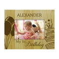 thumbnail image 1 of Personalized First Birthday Gift Engraved Wood Picture Frame With Name - 5 x 7 Inches Horizontal, 1 of 1