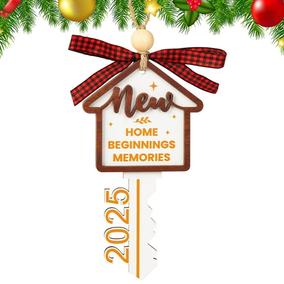 Personalized First Christmas in Our New Home Ornament, New Home New House Ornaments, Family Ornament, Housewarming Christmas Wooden Gifts for Family, Couples Tree Decor