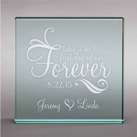 Personalized First Day Of Our Forever 6" x 6" Keepsake