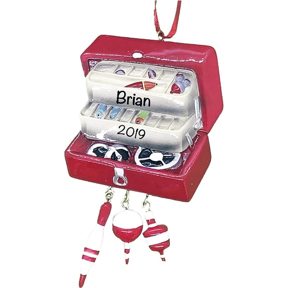 Personalized Fishing Christmas Ornaments 2023 – Free Customization in 24 Hours - Fishing Tackle Gear Ornament with Name – Unique Country Souvenir in a Gift Box