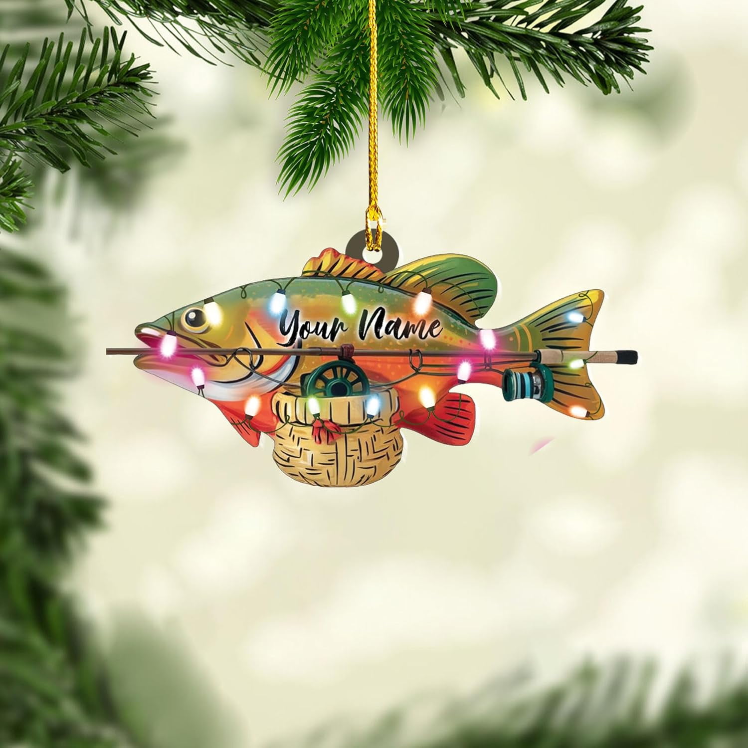 Image showcasing The Bridge Collection Glass Blue Fish Ornament - Kissing Fish Ocean ...