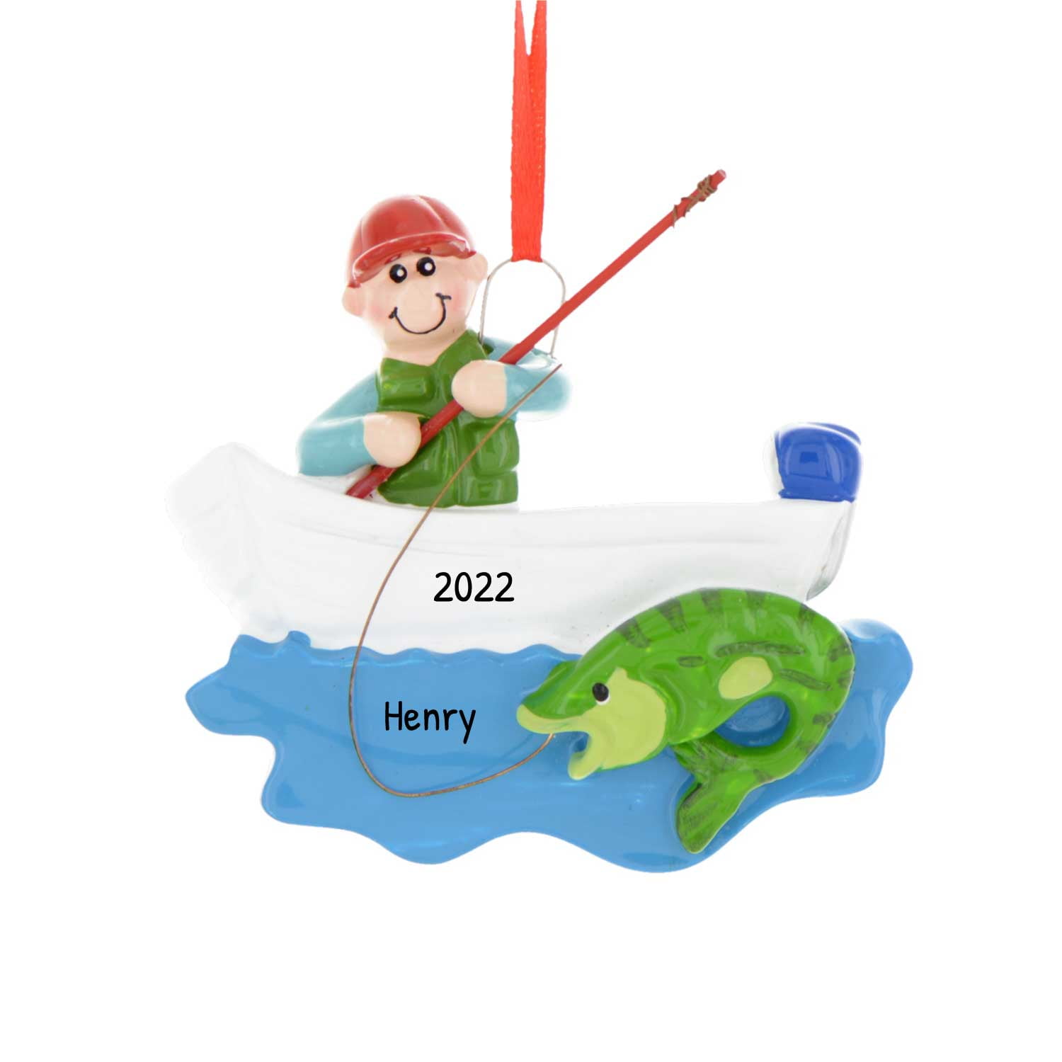 Personalized Fishing Ornament 2023 Fly Fishing Ornament, 12 Days of Fishmas, Fishing Ornaments