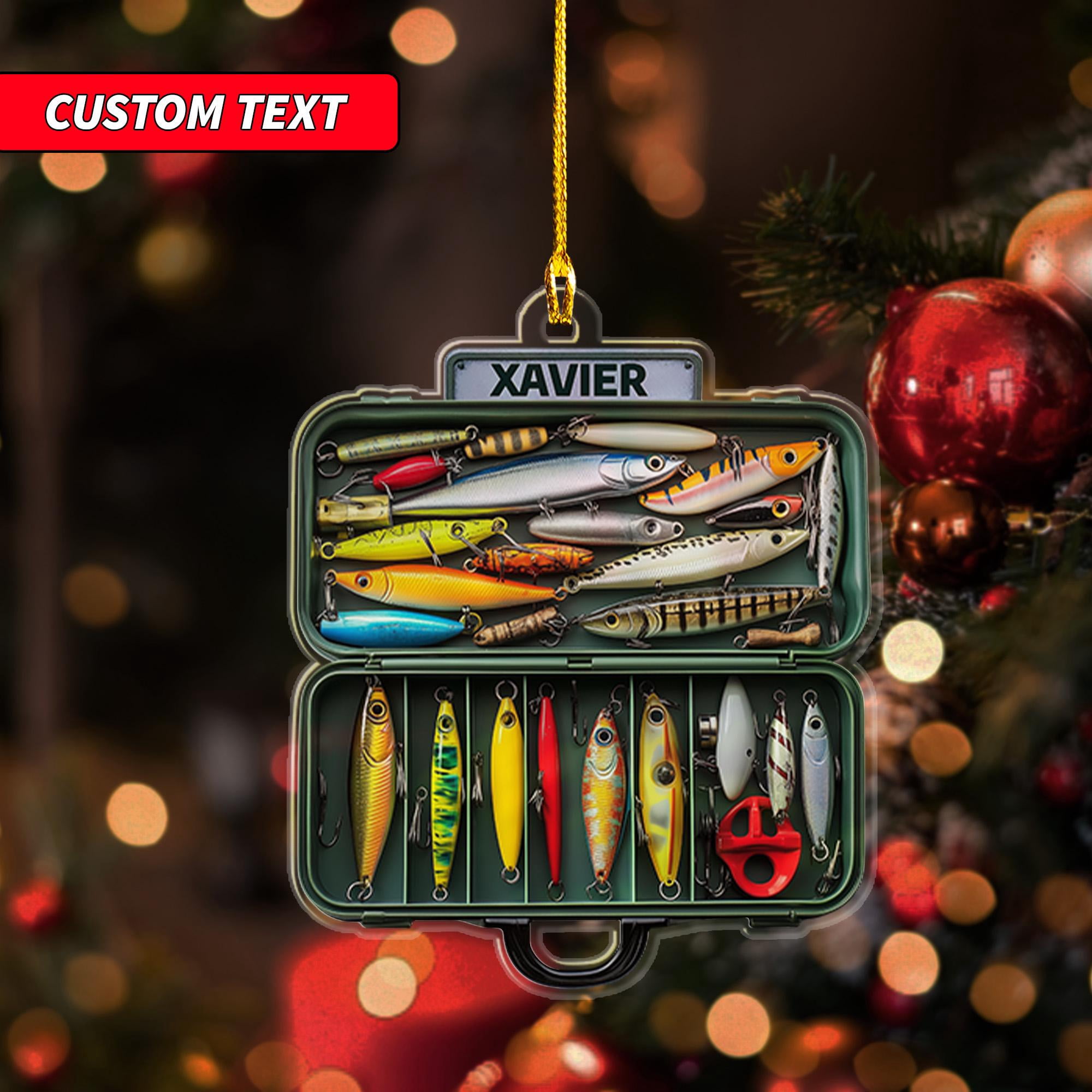 Personalized Fishing Tackle Box 2D Flat Acrylic Ornament 2025 ...