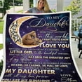 thumbnail image 1 of Personalized Flannel Blanket to My Daughter Gift from Mom and Dad, Ultra Soft Flannel Fleece Blankets Christmas Birthday Daughter's Day Cozy Lightweight Throw Blanket Fits Couch Sofa Bed (59"x39.37''), 1 of 4