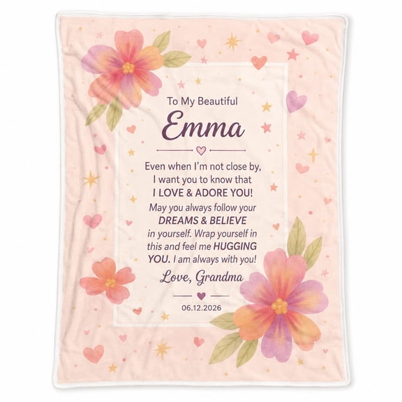 Personalized Fleece Blanket, Custom Text Name Date 280gsm Polyester Throw Blanket, 3D Print Cozy Plush Blanket, Multiple Sizes