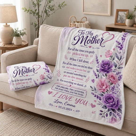 Personalized Fleece Blanket, Custom Text Name Date 3D Print Polyester Throw Blanket, 280gsm Soft Blanket, 30x40 to 60x80 in