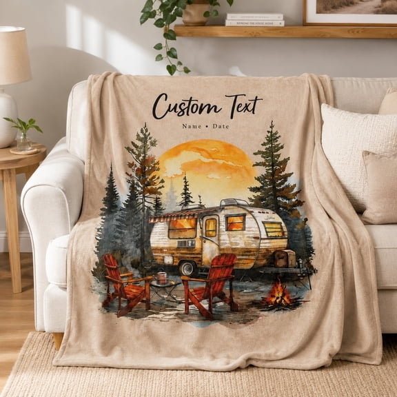 Personalized Fleece Blanket, Custom Text Photo Style Throw, Soft Polyester Fleece, 280gsm, Machine Wash Cold, 30x40 40x50 50x60 60x80