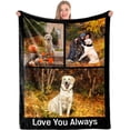 thumbnail image 1 of Personalized Fleece Throw Pictures Blanket for Family Friends Pets Custom Blankets with 1-9 Photo Collages for Mother's Father's Day Christmas Birthday as Souvenirs and Unique Gifts(50*60 in), 1 of 6