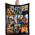 thumbnail image 1 of Personalized Fleece Throw Pictures Blanket for Family Friends Pets Custom Blankets with 1-9 Photo Collages for Mother's Father's Day Christmas Birthday as Souvenirs and Unique Gifts(50*60 in), 1 of 6