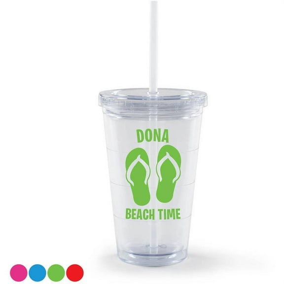 Personalized Flip Flops Acrylic Tumbler