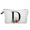 thumbnail image 1 of Personalized Floral Letter Makeup Bag - Alphabet Initial Cosmetic Case for Women & Mom, Stylish Gift for Birthdays, Mother’s Day, Bridesmaids, and Special Occasions, 1 of 5