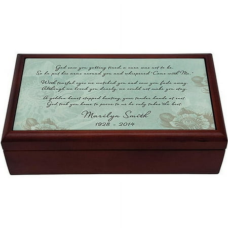 Personalized Floral Memorial Keepsake Box