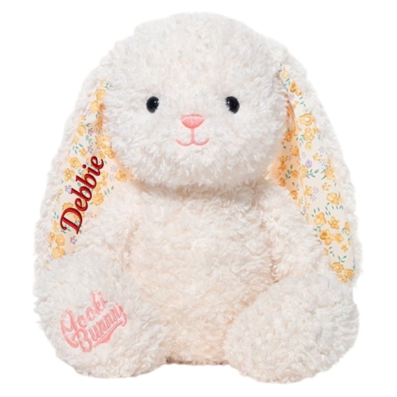 Personalized Floral Multi-colored Bunny Plush Toy/doll, A Perfect Holiday Gift For Children (jooki Bunny)