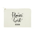 thumbnail image 1 of Personalized Flower Girl Cotton Canvas Cosmetic Bag, 1 of 5