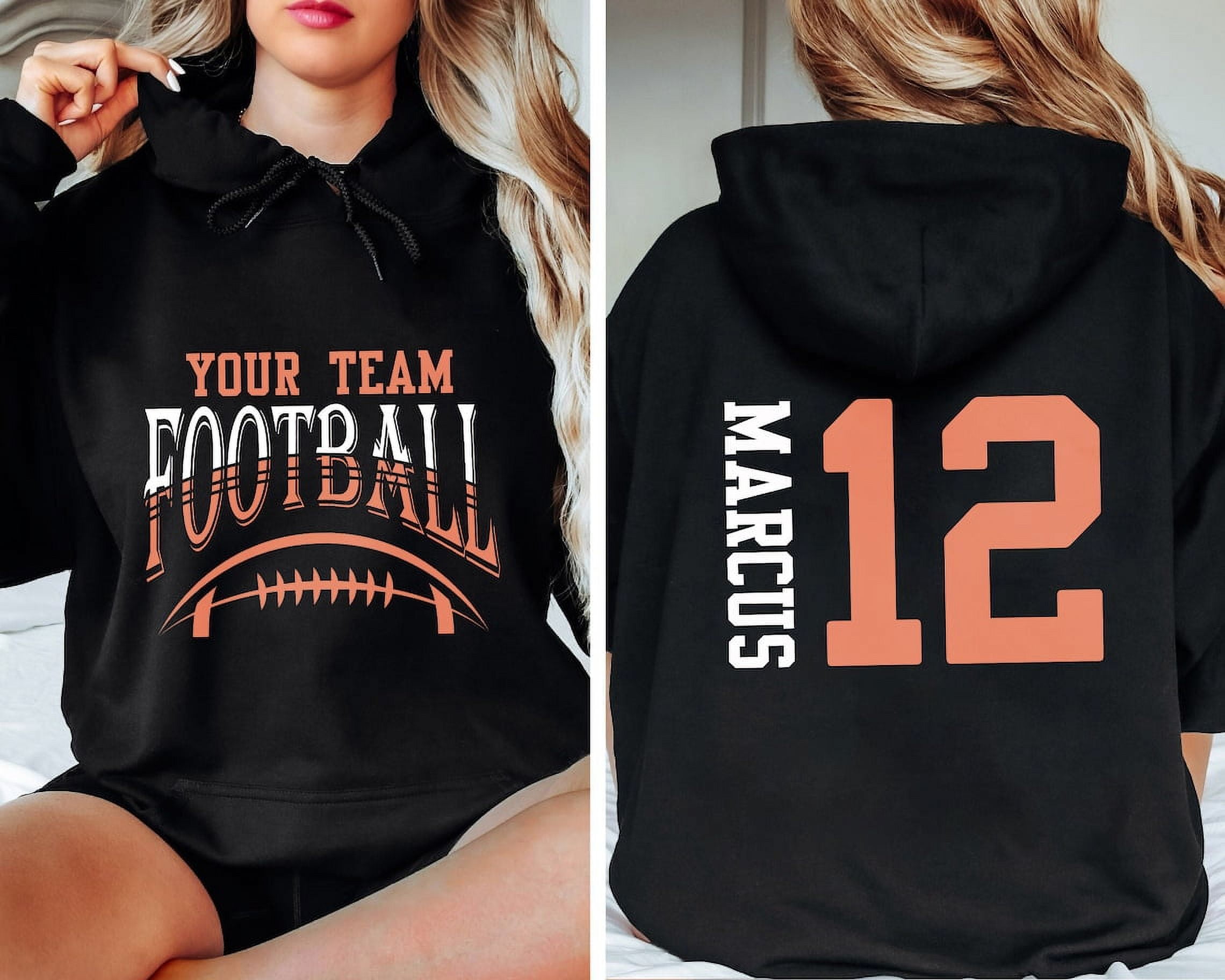 Custom football sweatshirts hotsell