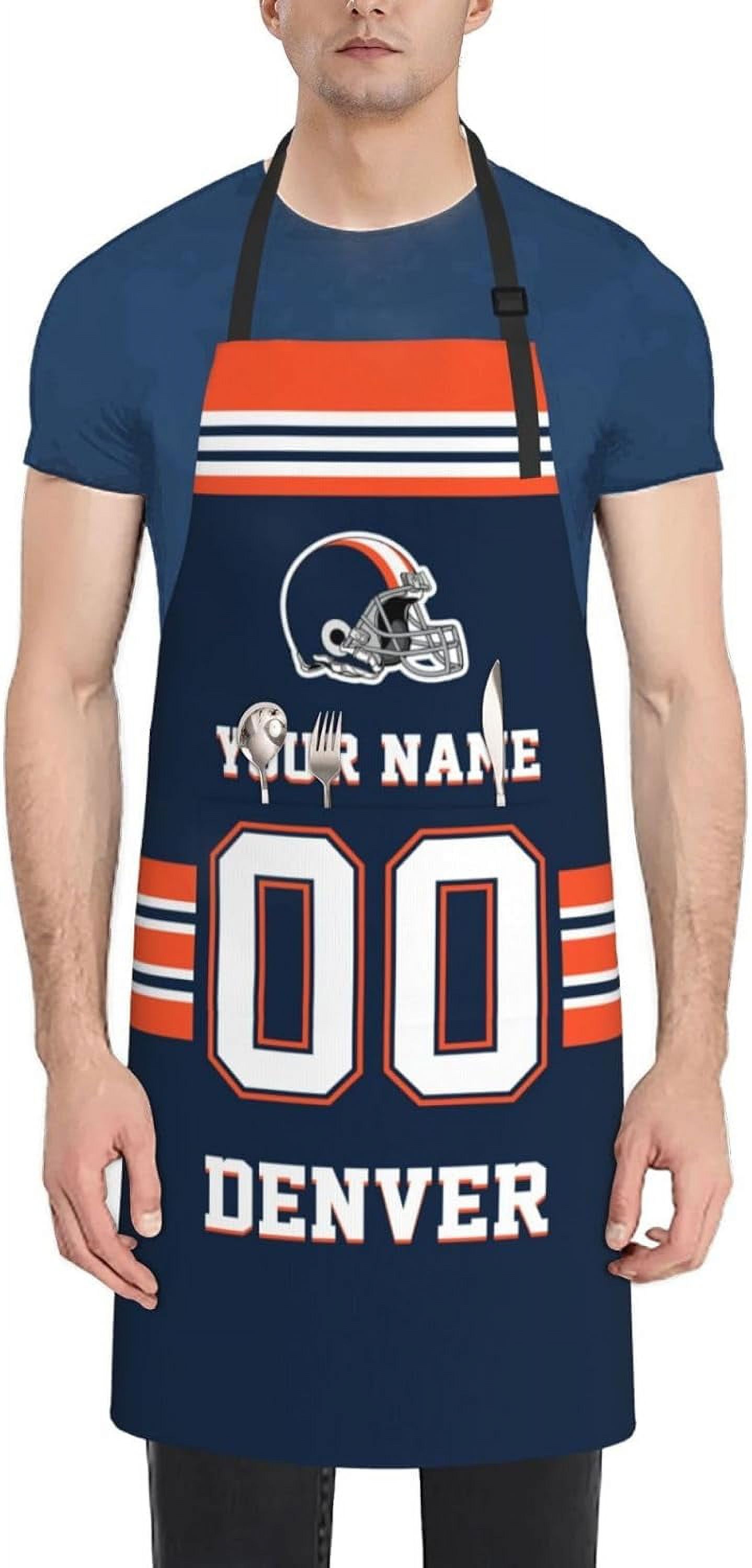 Personalized Football Style Aprons Add Name And Number Kitchen Aprons