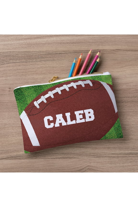 Personalized Football Zipper Pouch