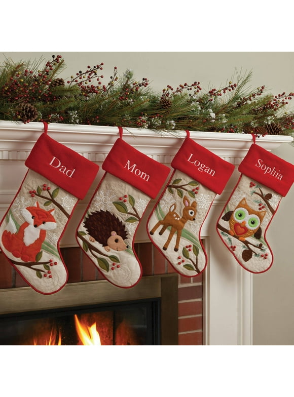 Personalized Forest Friend Stocking Available In Different Animals