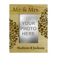 thumbnail image 1 of Personalized Frame Mr & Mrs Name Wood Engraved Picture Frame Gift - 4 x 6 Inches Horizontal, 1 of 1