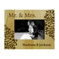 thumbnail image 1 of Personalized Frame Mr & Mrs Name Wood Engraved Picture Frame Gift - 5 x 7 Inches Vertical, 1 of 1