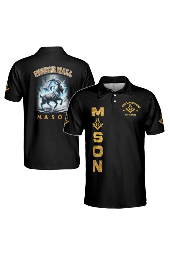 Personalized Freemason Prince Hall Custom Men's Polo Shirt S-5XL