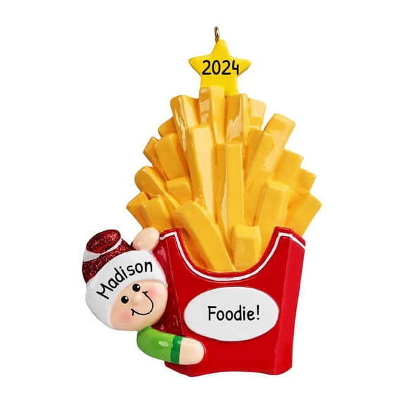 Personalized French Fries Ornament - French Fry Ornament, McDonalds Ornament, Food Christmas Ornament, Potato Ornament, French Fries Decor, French Fry Gifts - Free Customization