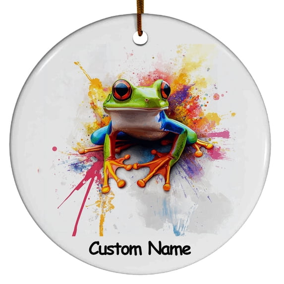 Personalized Frog Ornament, Custom Ornament for Animal Lover, Ideal Gift for Men, Women, Best Friend, Gift for Christmas, Birthday, Father's Day, Mother's day
