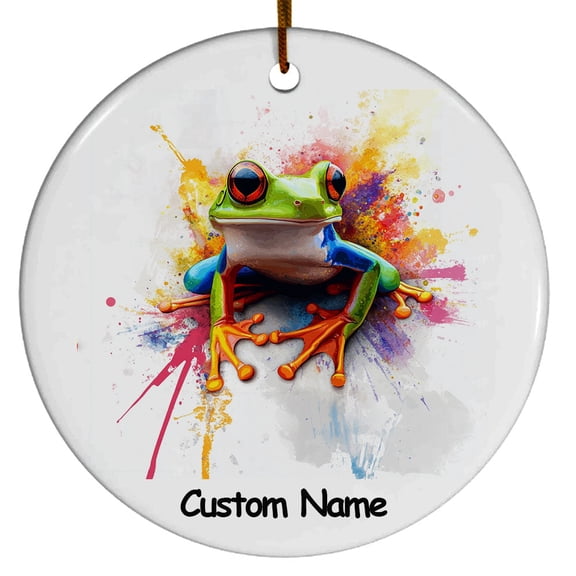 Personalized Frog Ornament, Custom Ornament for Animal Lover, Ideal Gift for Men, Women, Best Friend, Gift for Christmas, Birthday, Father's Day, Mother's day