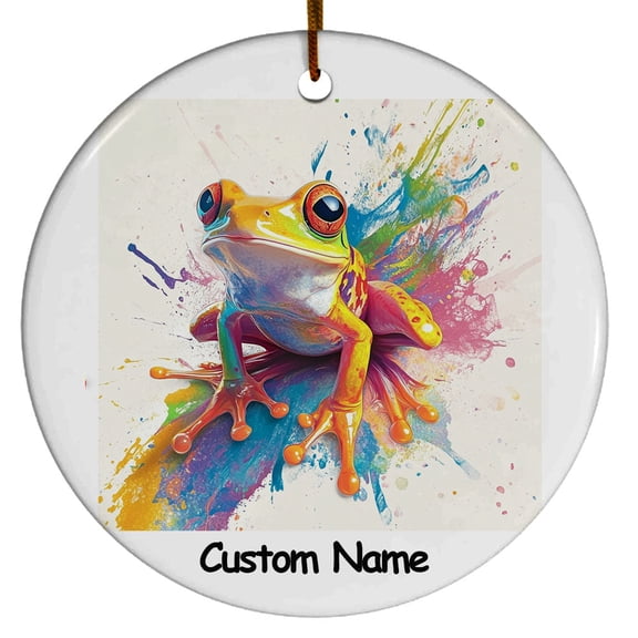 Personalized Frog Ornament, Custom Ornament for Animal Lover, Ideal Gift for Men, Women, Best Friend, Gift for Christmas, Birthday, Father's Day, Mother's day