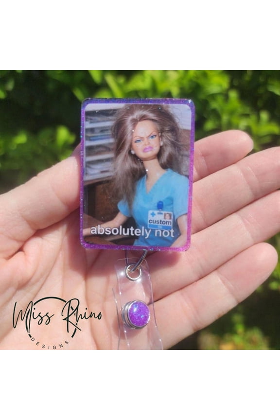 Personalized Funny Badge Reel | Cringe Doll | Nurse Badge Reel Funny | Snarky | Nurse Gift | Nurse Badge Holder | ID Holder | Cute Badge