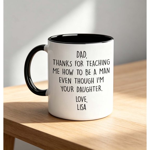 Personalized Funny Daughter Coffee Mug – Customizable Sentimental Gift for Mothers, Fathers, Special Occasions, Office Use