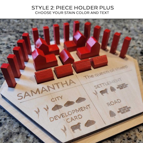 Personalized Game Piece Holders For Settler Game Board | Game Piece Organizer | Game Piece Tray | Compatible with Catan