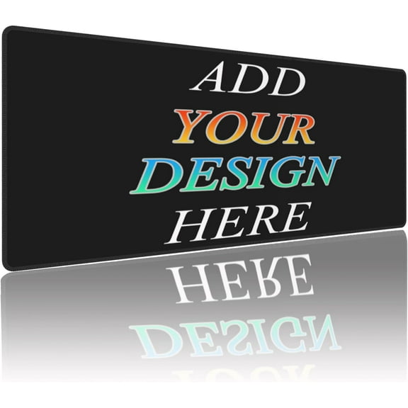 Personalized Gaming Mouse Pad Custom Photo Image Non-Slip Rubber Base Customized Picture Text Keyboard Computer Laptop Mat for Gamer Desktop Office Home 31.5 x 11.8 in