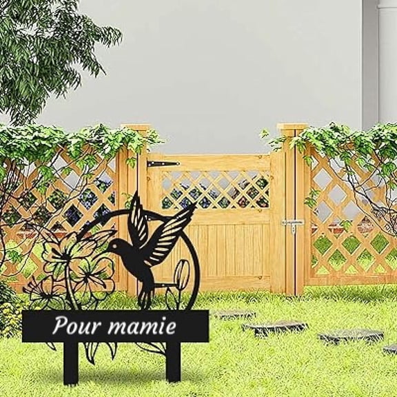 Personalized Garden Metal Sign Custom Outdoor Backyard Wall Art Decor, Durable Custom Name Plaque with Easy Hanging, for Home Garden Porch Patio and Housewarming Gift and Farmhouse Display-black