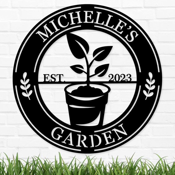 Personalized Garden Signs for Outdoors Custom Garden Sign Funny Garden Signs Grandmas Garden Sign Vegetable Garden Sign Garden Decor for Outside Garden Signs Decorative Outdoor
