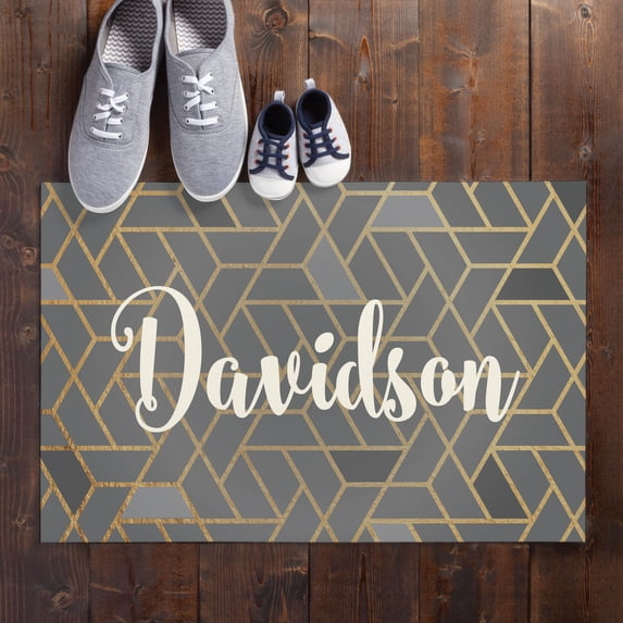 Personalized Geometric Doormat