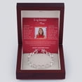 thumbnail image 1 of Personalized Gift For Mom - Infinity Heart Cuff - Happy Mother's Day, to My Beautiful Mother, Silver Bracelet for Woman and Girls, Cuff for Mother, Jewelry Gift Wooden Grain Red Box, XL, 1 of 5