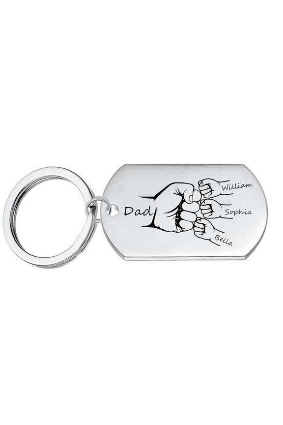 Personalized Gift for Father's Day Customized Keychain for Dad Papa Fits Keyring for Daddy Husband Gifts Men Key Pendant Decor