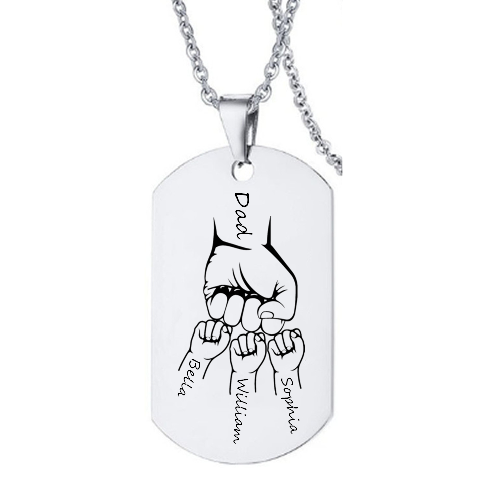 Personalized Gift for Father's Day Customized Necklace for Dad