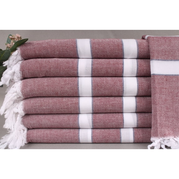 Personalized Gift for him, Wedding Favors for Guests, Burgundy Towel, Striped Towel, 40x71 Inches Bridesmaid Box Towel, Yoga Towel,