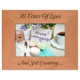 thumbnail image 1 of ThisWear Personalized Gifts 30th Anniversary Frame 30 Years and Counting Natural Wood Engraved 4x6 Landscape Picture Frame Wood, 1 of 6