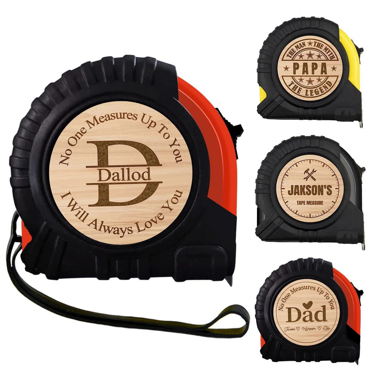Personalized Gifts For Dad Men Custom Tape Measure With Names ...