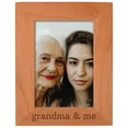 thumbnail image 1 of ThisWear Personalized Gifts Grandma Gift Grandma and Me Grandchild Natural Wood Engraved 5x7 Portrait Picture Frame Wood, 1 of 6