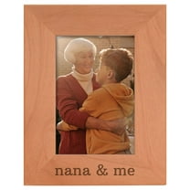 ThisWear Personalized Gifts Grandma Gift Nana Me Grandchild Natural Wood Engraved 4x6 Portrait Picture Frame Wood